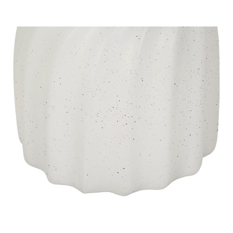 Table d'appoint design Ronde 36 cm Oxyde de magnésium Blanc crème Twisty 