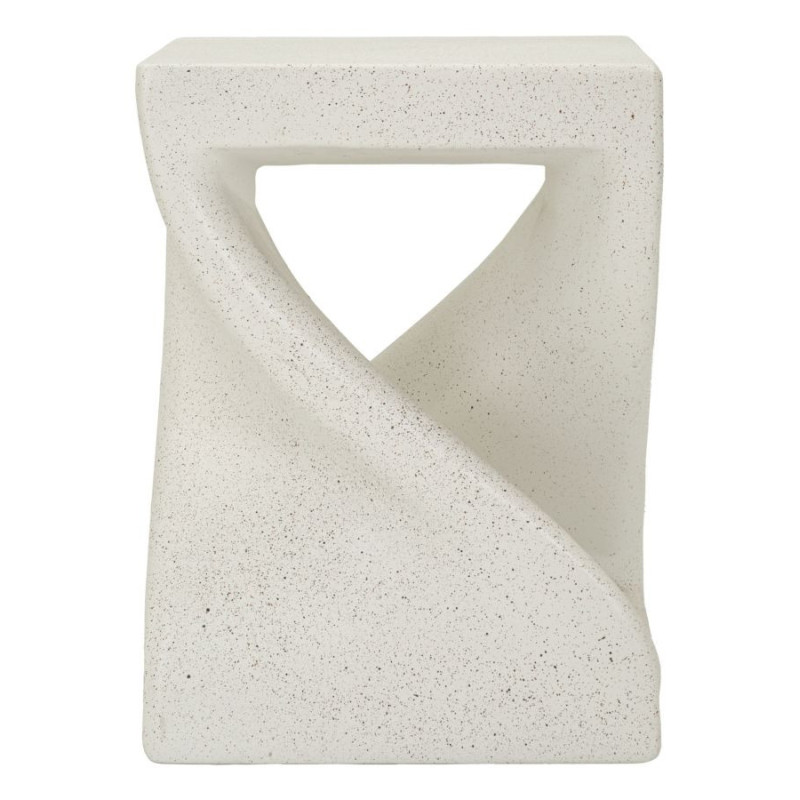 Table d'appoint design Carrée 36 cm Oxyde de magnésium Blanc crème Z 