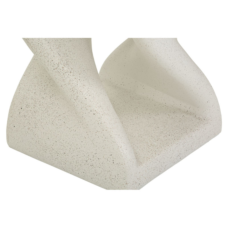 Table d'appoint design Carrée 36 cm Oxyde de magnésium Blanc crème Z 