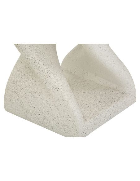 Table d'appoint design Carrée 36 cm Oxyde de magnésium Blanc crème Z 