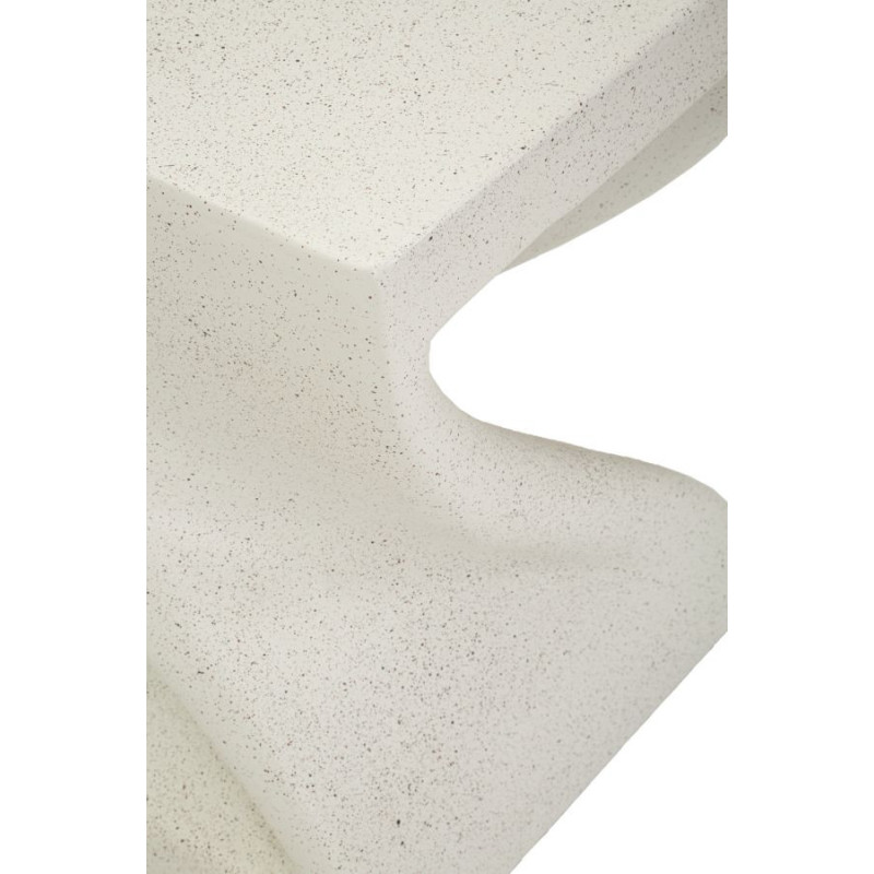 Table d'appoint design Carrée 36 cm Oxyde de magnésium Blanc crème Z 