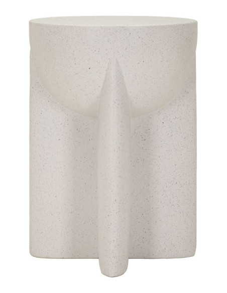 Table d'appoint design Ronde 33 cm Oxyde de magnésium Blanc crème History 