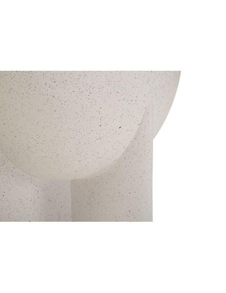 Table d'appoint design Ronde 33 cm Oxyde de magnésium Blanc crème History 