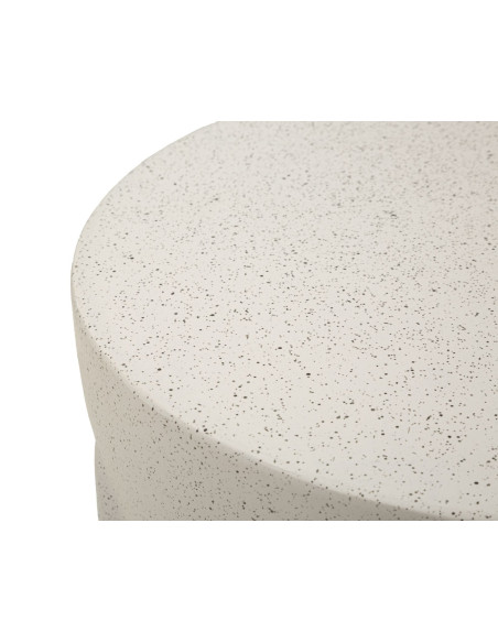 Table d'appoint design Ronde 33 cm Oxyde de magnésium Blanc crème History 