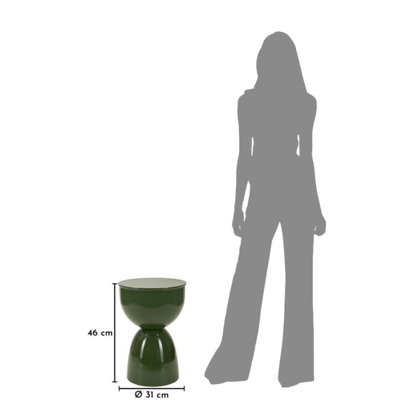 Table d'appoint design Ronde 31 cm Métal Vert Yao Mauro Ferretti - 6