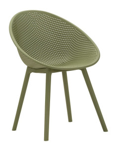 Lot de 2 Chaises design Plastique Vert Ibiza 