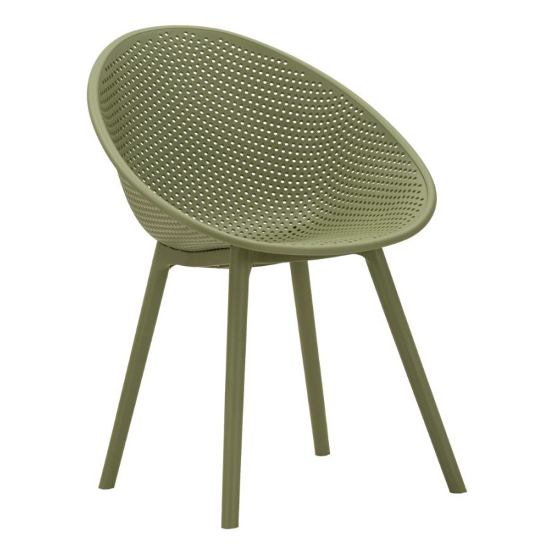 Lot de 2 Chaises design Plastique Vert Ibiza 