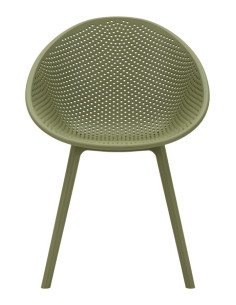 Lot de 2 Chaises design Plastique Vert Ibiza 