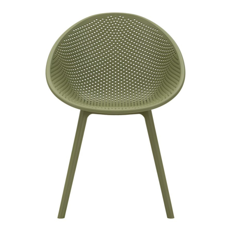 Lot de 2 Chaises design Plastique Vert Ibiza 