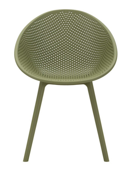 Lot de 2 Chaises design Plastique Vert Ibiza 