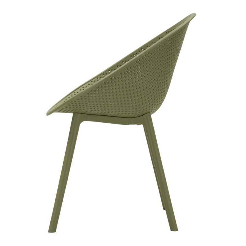 Lot de 2 Chaises design Plastique Vert Ibiza 