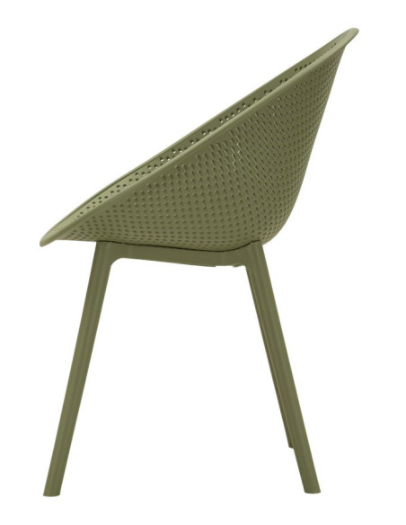 Lot de 2 Chaises design Plastique Vert Ibiza 