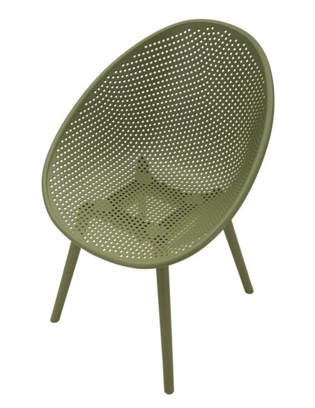 Lot de 2 Chaises design Plastique Vert Ibiza 