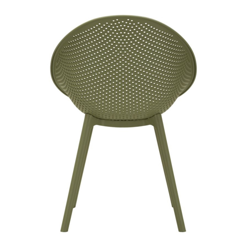 Lot de 2 Chaises design Plastique Vert Ibiza 