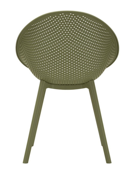 Lot de 2 Chaises design Plastique Vert Ibiza 