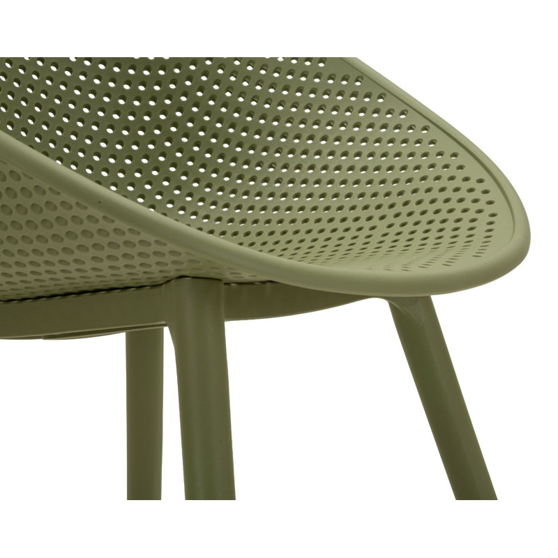 Lot de 2 Chaises design Plastique Vert Ibiza 