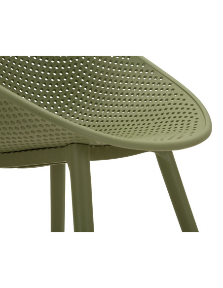 Lot de 2 Chaises design Plastique Vert Ibiza 