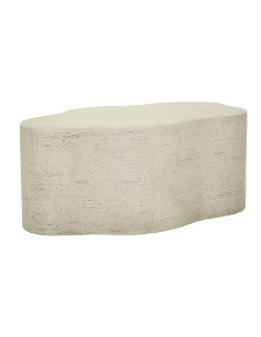 Table basse design Organique 92 cm Oxyde de magnésium Blanc crème Cloud 