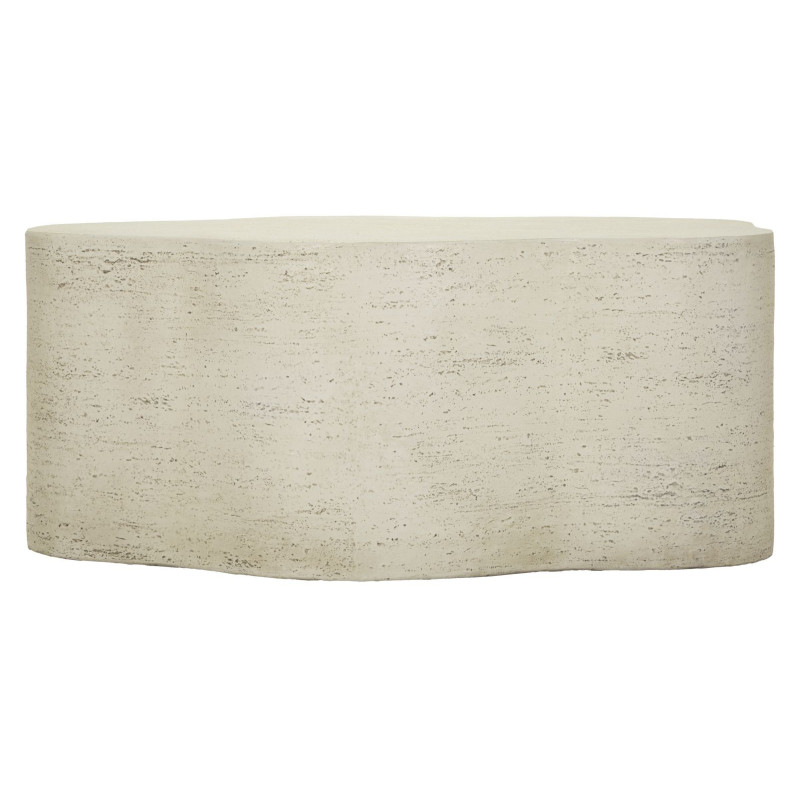 Table basse design Organique 92 cm Oxyde de magnésium Blanc crème Cloud 