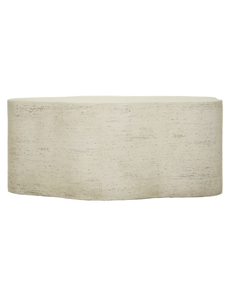 Table basse design Organique 92 cm Oxyde de magnésium Blanc crème Cloud 