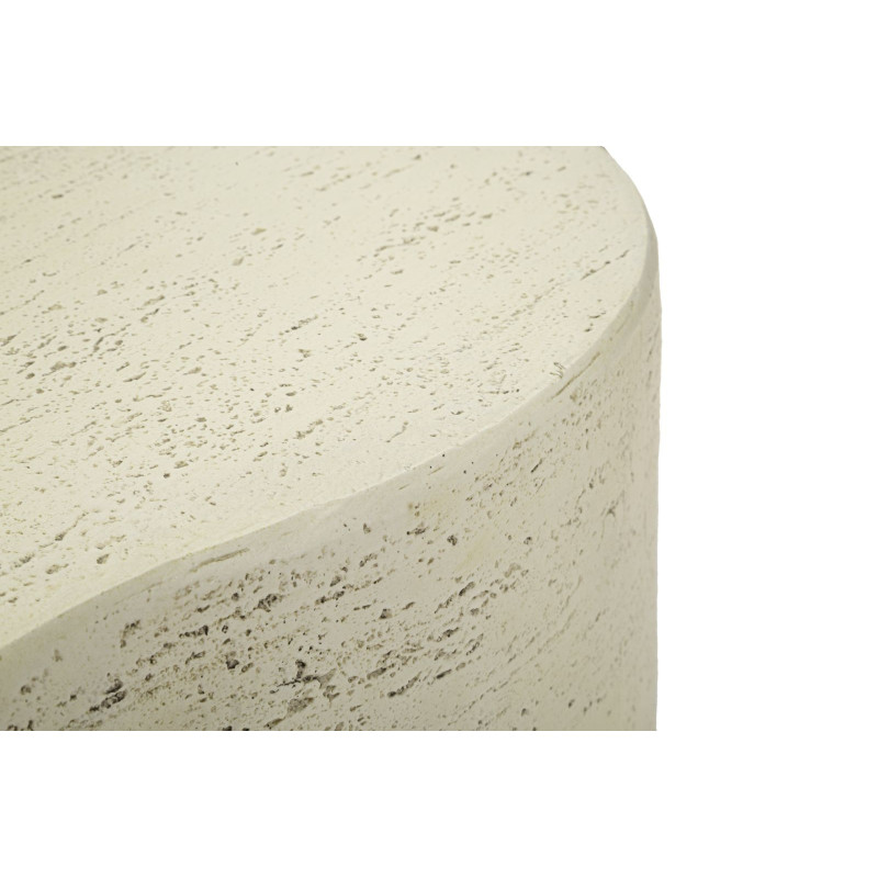 Table basse design Organique 92 cm Oxyde de magnésium Blanc crème Cloud 