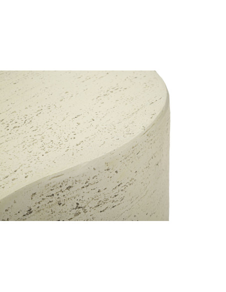 Table basse design Organique 92 cm Oxyde de magnésium Blanc crème Cloud 