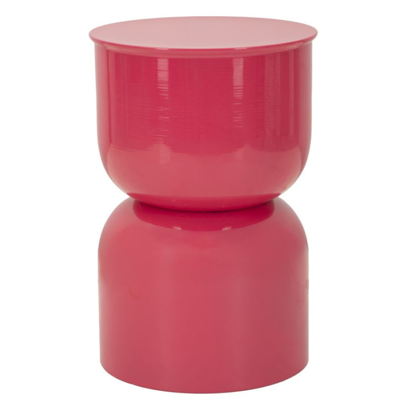 Table d'appoint design Ronde 31 cm Métal Rose fuchsia Oyi 