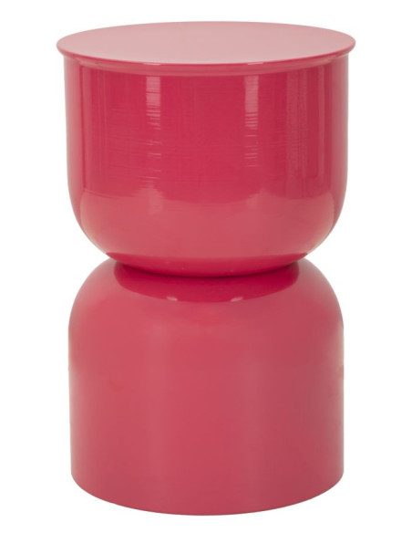 Table d'appoint design Ronde 31 cm Métal Rose fuchsia Oyi 