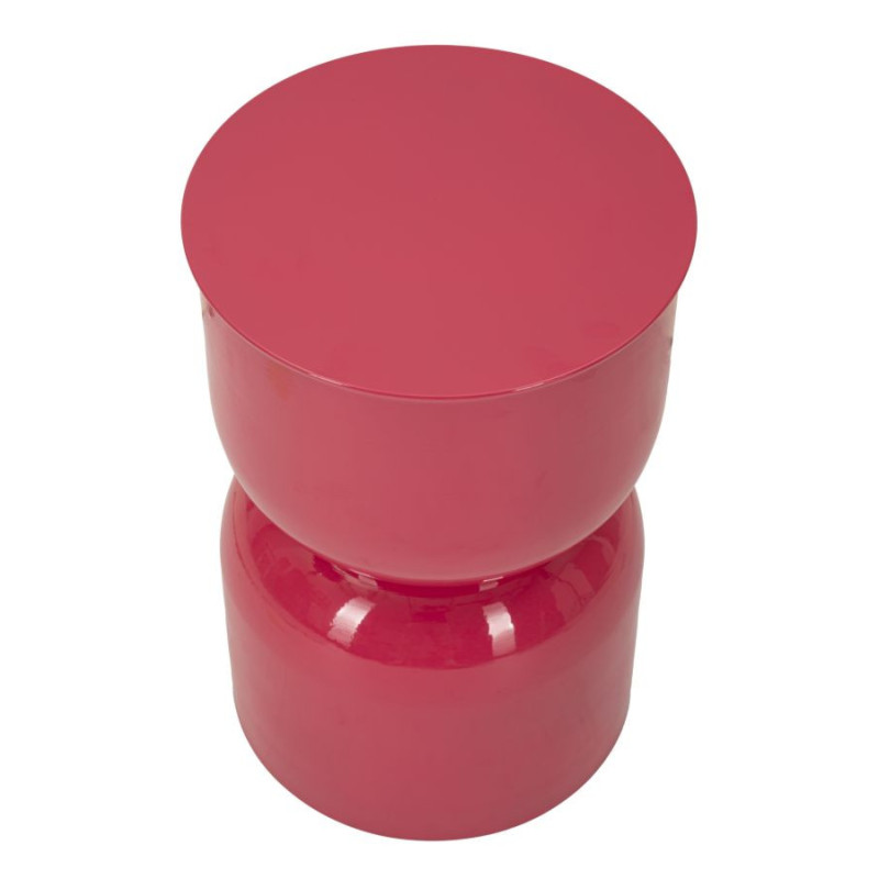 Table d'appoint design Ronde 31 cm Métal Rose fuchsia Oyi 