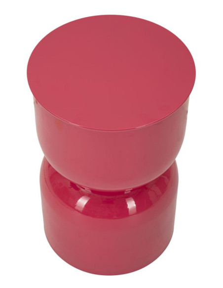 Table d'appoint design Ronde 31 cm Métal Rose fuchsia Oyi 