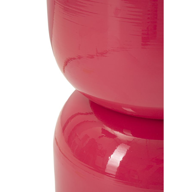 Table d'appoint design Ronde 31 cm Métal Rose fuchsia Oyi 