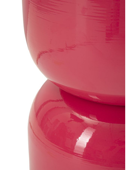 Table d'appoint design Ronde 31 cm Métal Rose fuchsia Oyi 