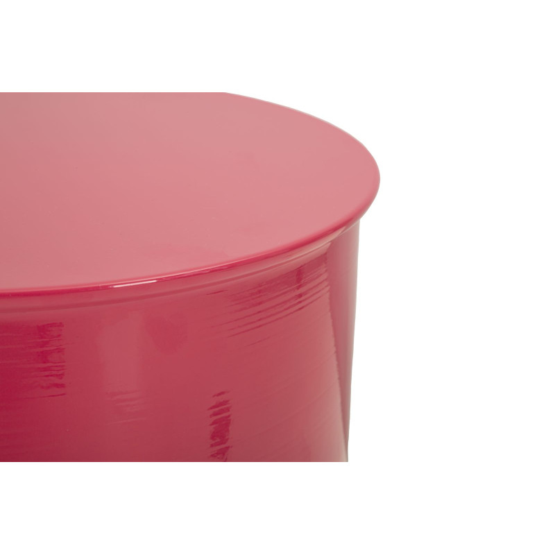 Table d'appoint design Ronde 31 cm Métal Rose fuchsia Oyi 