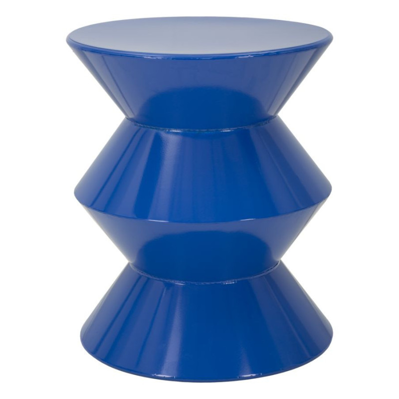 Table d'appoint design Ronde 37 cm Métal Bleu Zag 