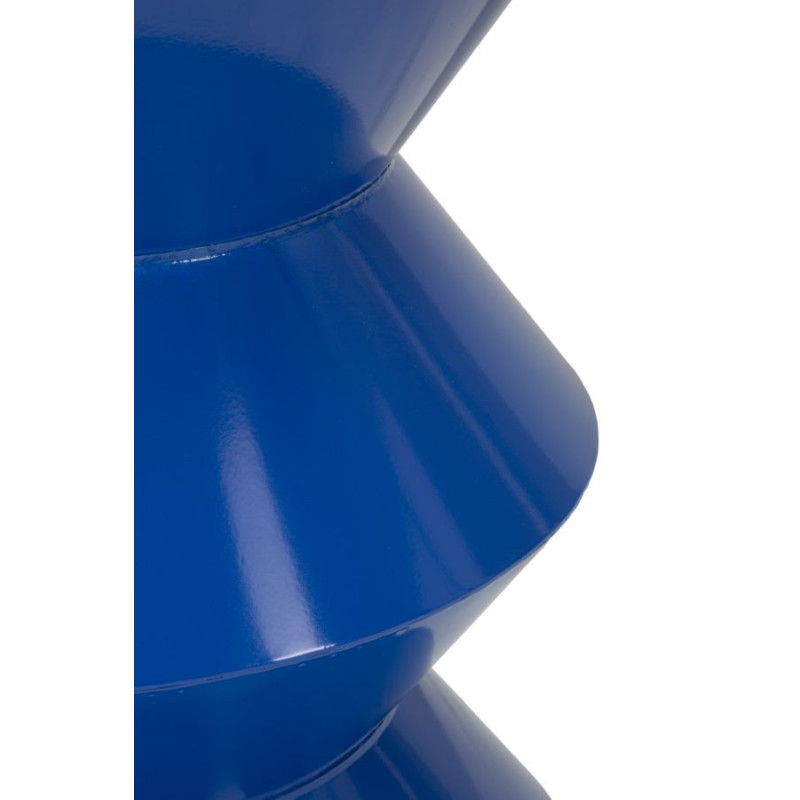 Table d'appoint design Ronde 37 cm Métal Bleu Zag 