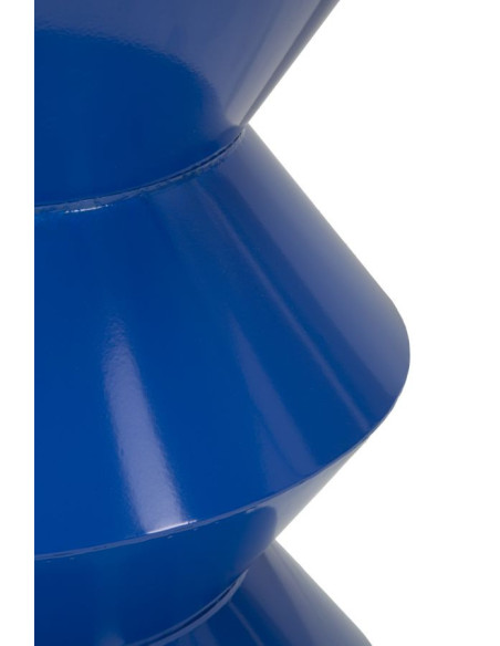 Table d'appoint design Ronde 37 cm Métal Bleu Zag 