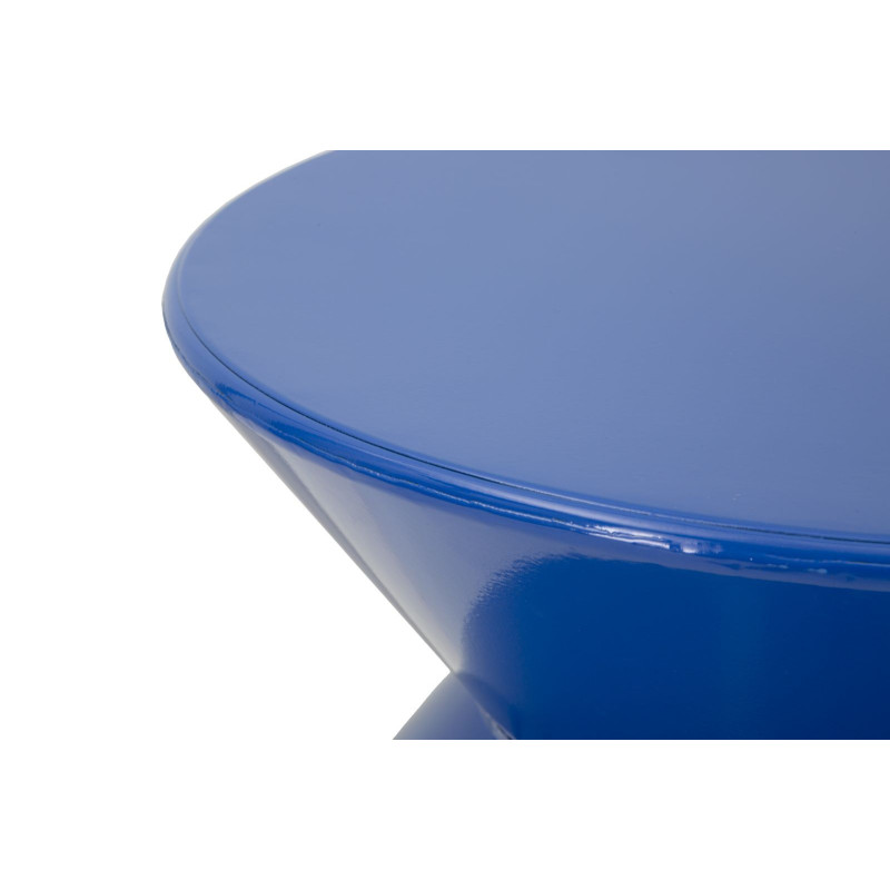 Table d'appoint design Ronde 37 cm Métal Bleu Zag 