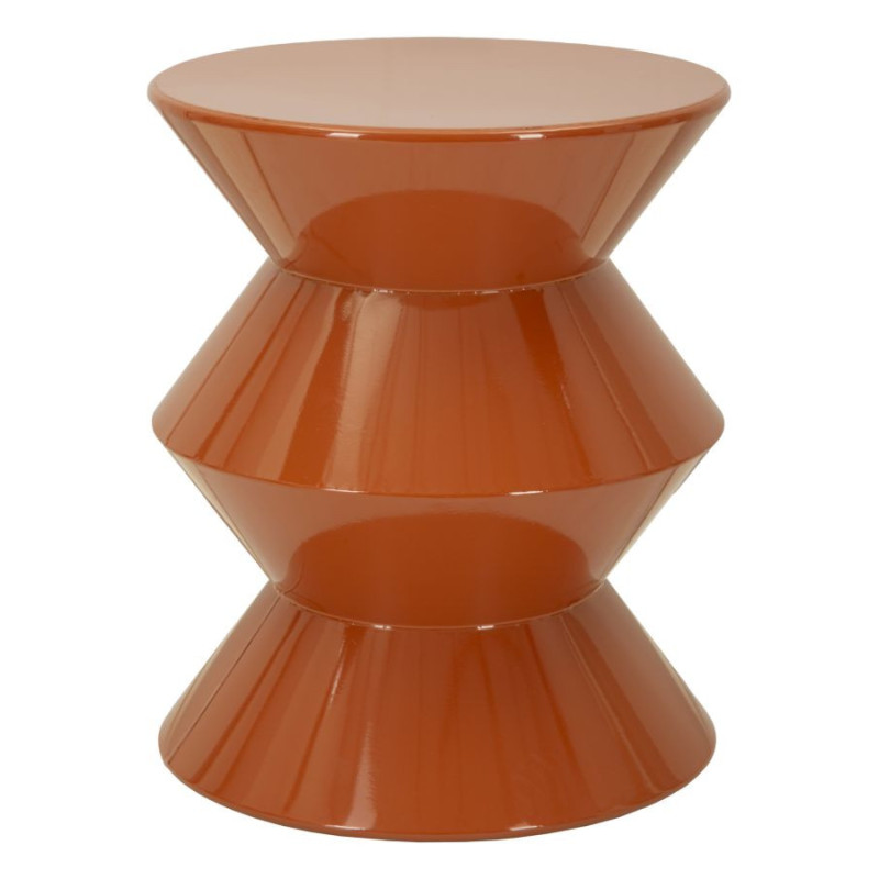 Table d'appoint design Ronde 37 cm Métal Orange Zag 