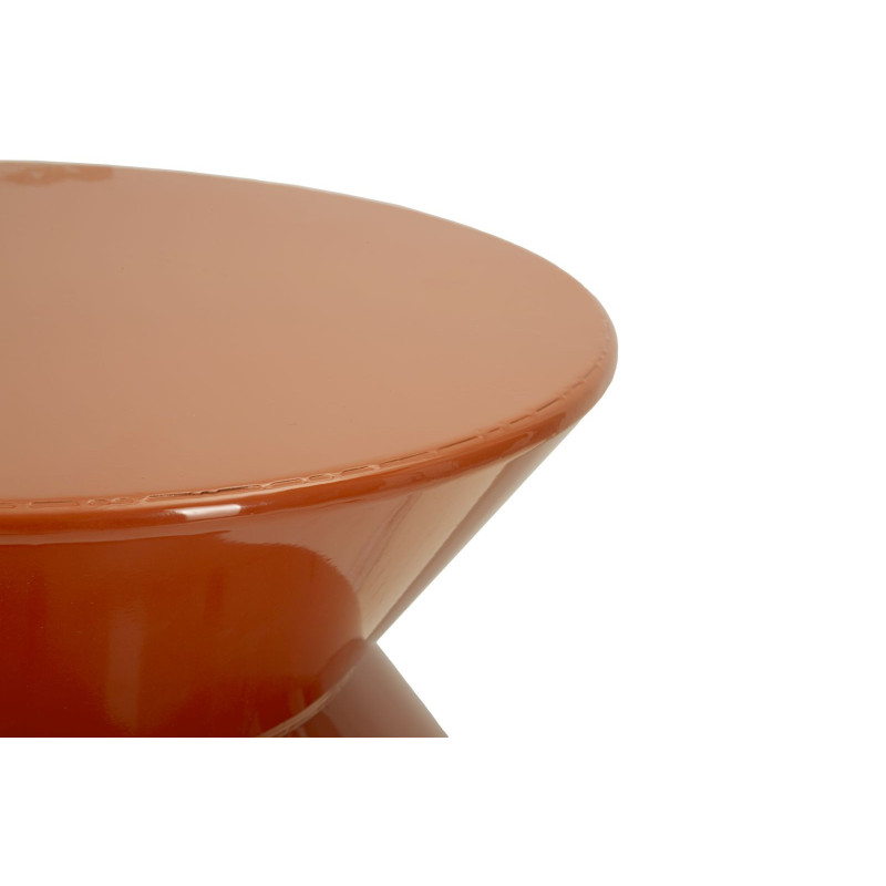 Table d'appoint design Ronde 37 cm Métal Orange Zag 