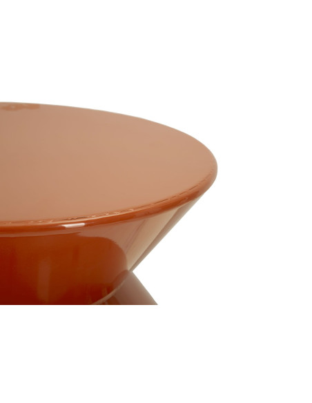Table d'appoint design Ronde 37 cm Métal Orange Zag 
