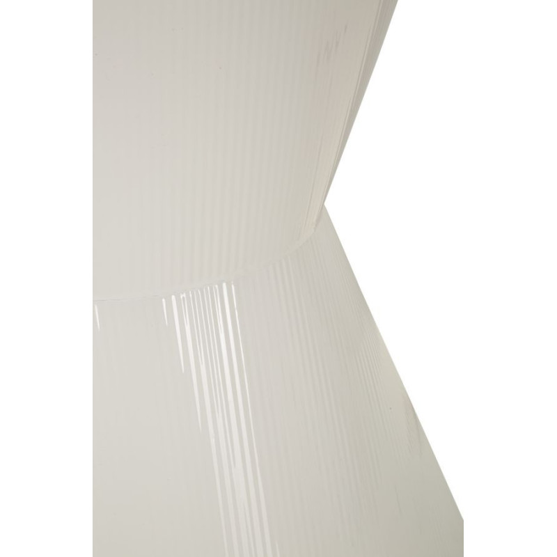 Table d'appoint design Ronde 45 cm Métal Blanc Oyo 