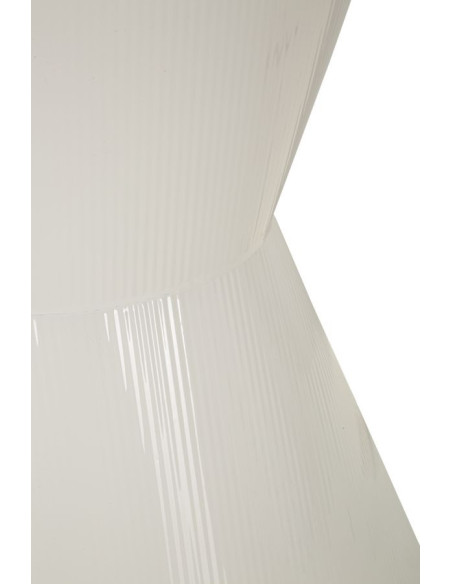 Table d'appoint design Ronde 45 cm Métal Blanc Oyo 