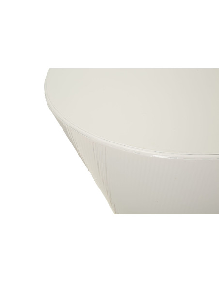 Table d'appoint design Ronde 45 cm Métal Blanc Oyo 