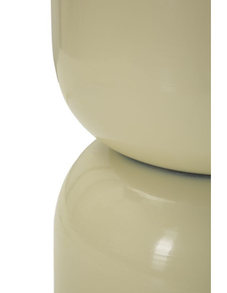 Table d'appoint design Ronde 31 cm Métal Blanc crème Oyi 