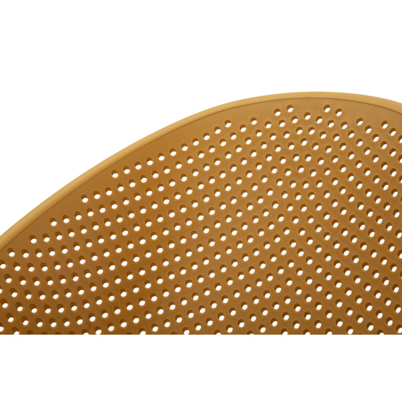 Lot de 2 Chaises design Plastique Jaune moutarde Ibiza 