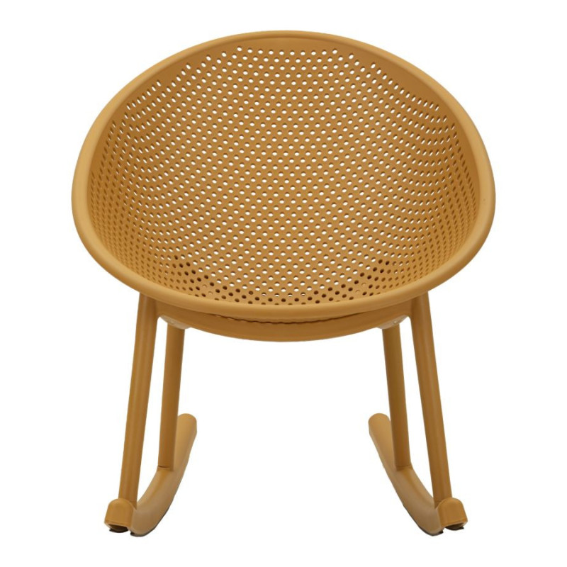 Lot de 2 Fauteuils à bascule design Plastique Jaune moutarde Ibiza 