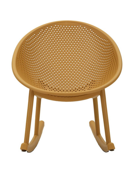 Lot de 2 Fauteuils à bascule design Plastique Jaune moutarde Ibiza 