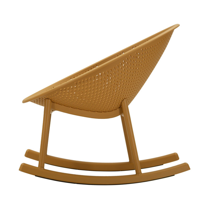 Lot de 2 Fauteuils à bascule design Plastique Jaune moutarde Ibiza 