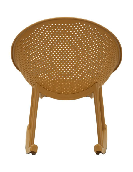 Lot de 2 Fauteuils à bascule design Plastique Jaune moutarde Ibiza 