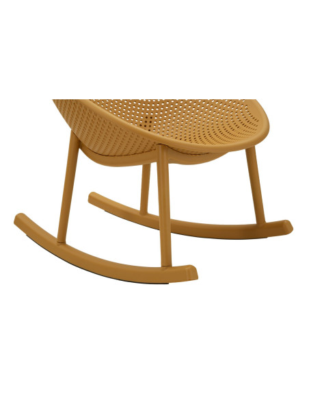 Lot de 2 Fauteuils à bascule design Plastique Jaune moutarde Ibiza 